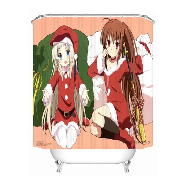 Shower Curtain Пользовательские аниме Merry christmasводонепроницаемый ванная комната приемлемая занавеска из полиэстеровой ткани занавеска для ванной#180318-14 - Цвет: Shower Curtain