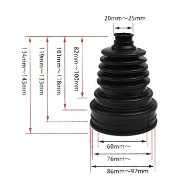 

Speed Dust Cover Kit Universal Ball Round Rubber 140mm x 86mm Silicone