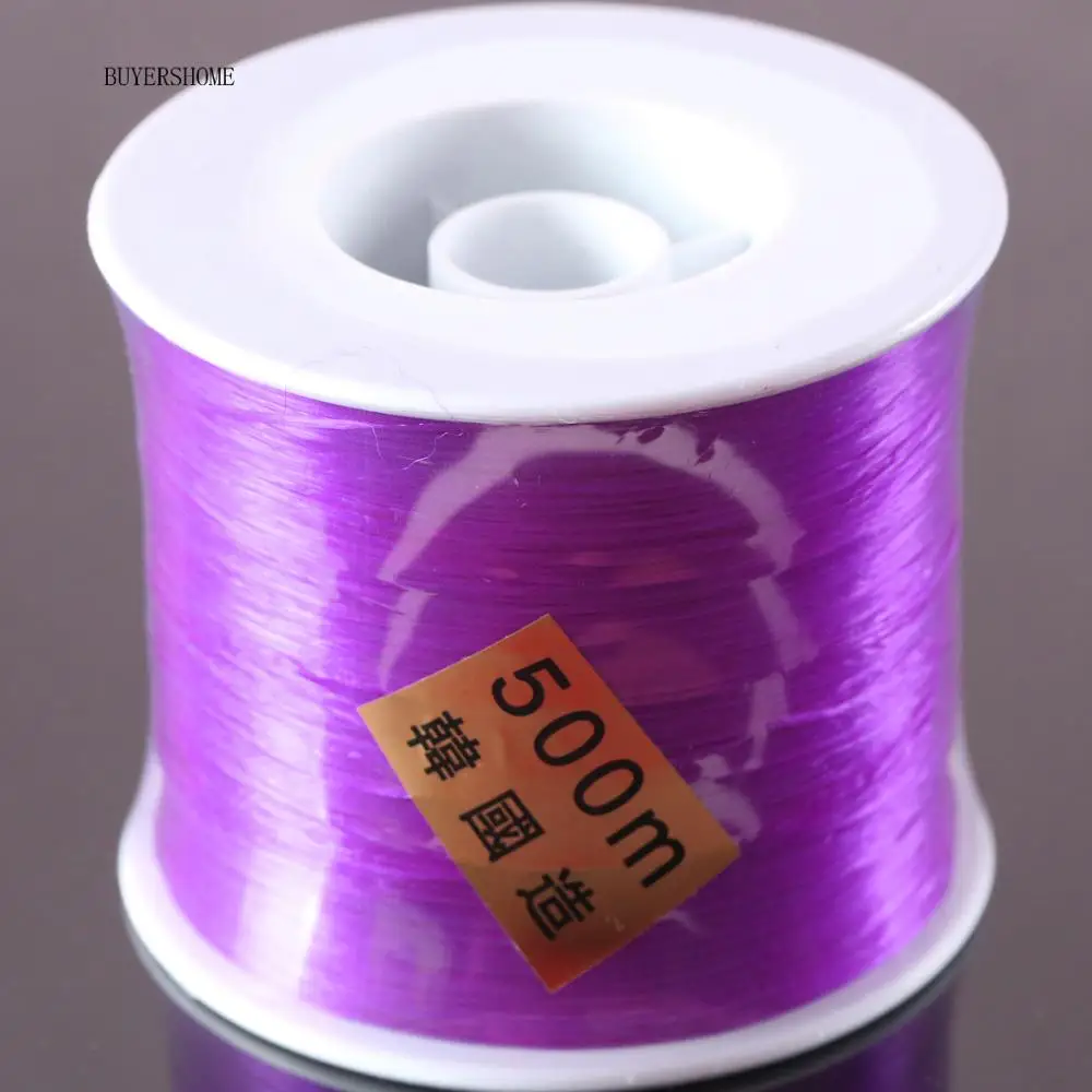 Purple 500M Strong Stretchy Beading Elastic Crystal Cord String for DIY Bracelets Necklace