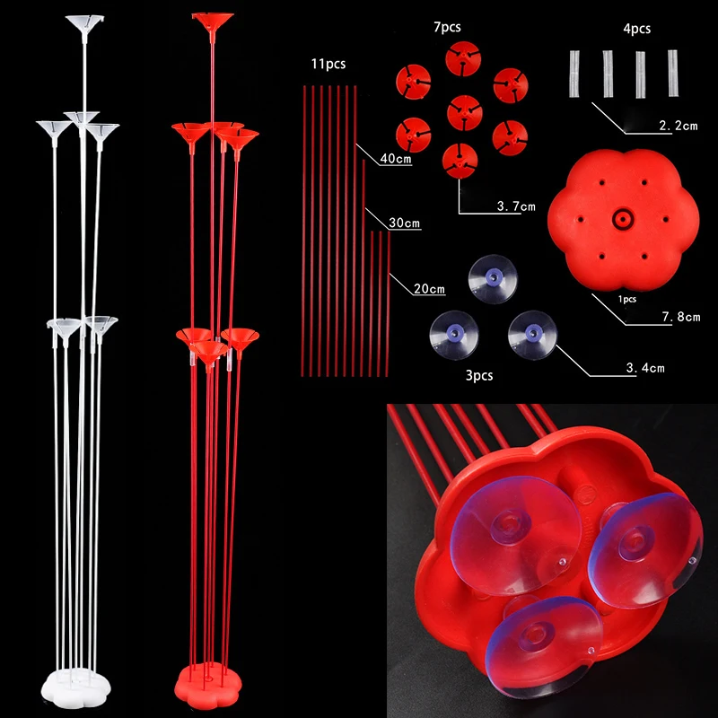 Воздушный шар подставка держатель Полка устойчивая присоска Настольный кронштейн Свадебная Колонка пластиковый шар палка День Рождения Вечеринка украшение комнаты