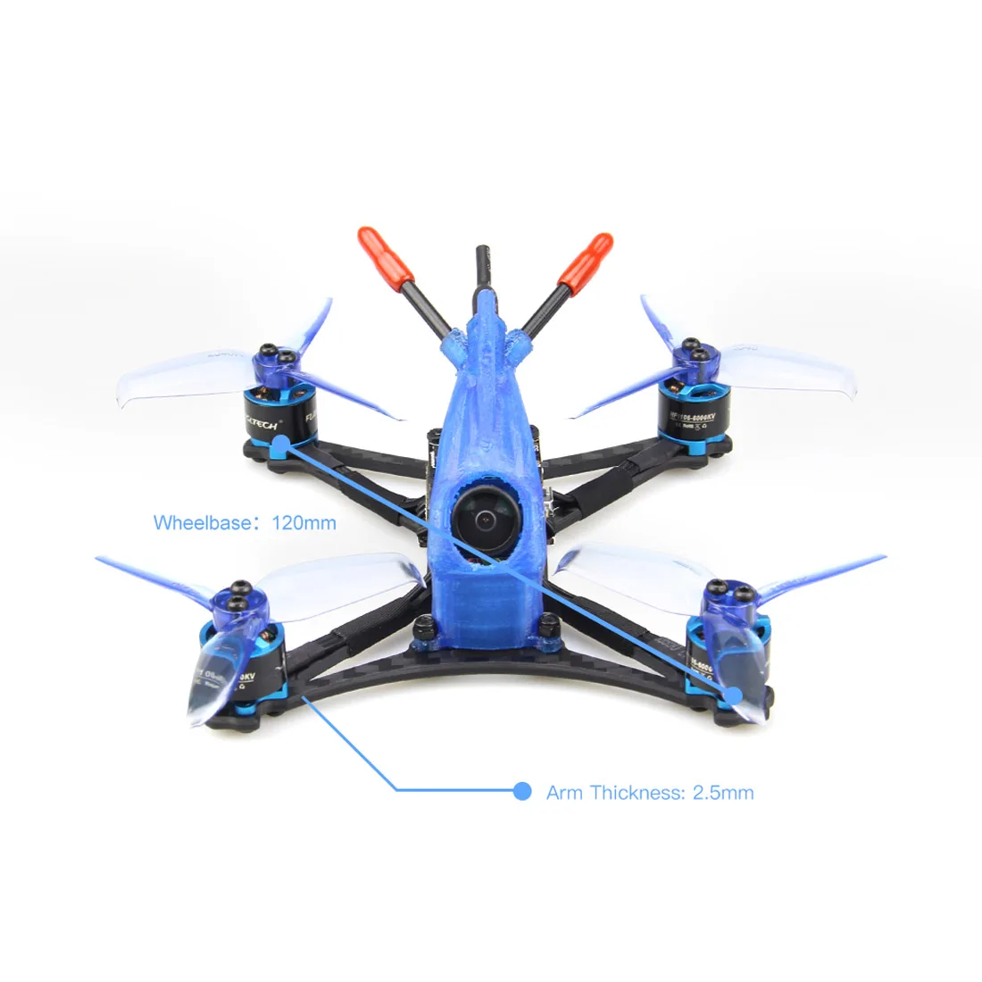 HGLRC зубочистка Parrot120 Pro 2-3S микро складывающийся гексакоптер FLV PNP BNF 120 мм Колесная база F411 управление полетом 13A 4в1 ESC 1106 6000KV мотор