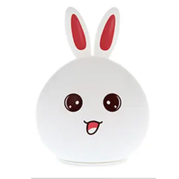 

Led Rabbit Shape Night Light For Children Baby Kids Bedside Lamp Multicolor Silicone Touch Sensor Tap Control Nightlight