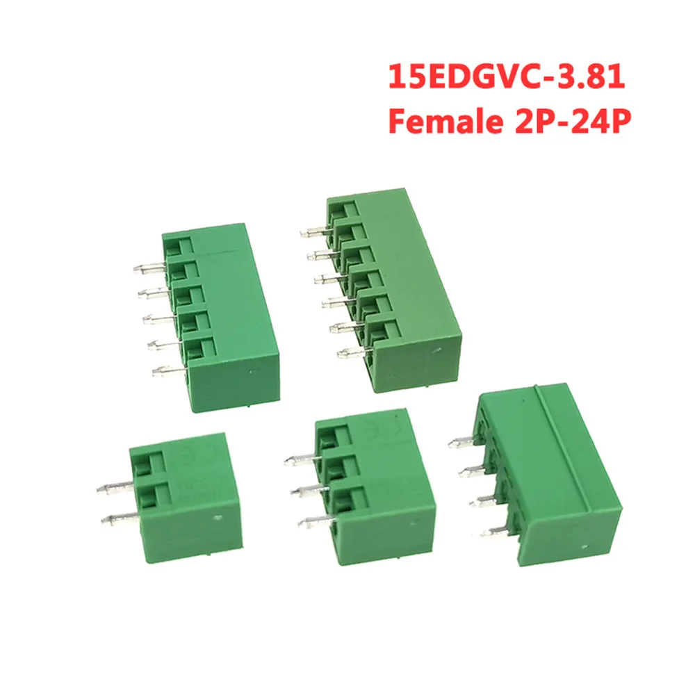 Клеммная колодка PCB с винтовым штекером 3 81 мм 50 шт. 15EDGK/KA/VC/RC 2 24 контакта коннектор