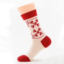 Женские Забавные милые носки с героями мультфильмов, носки для скейтборда в стиле Харадзюку, креативные Короткие Носки с рисунком покера, Размеры 35-43