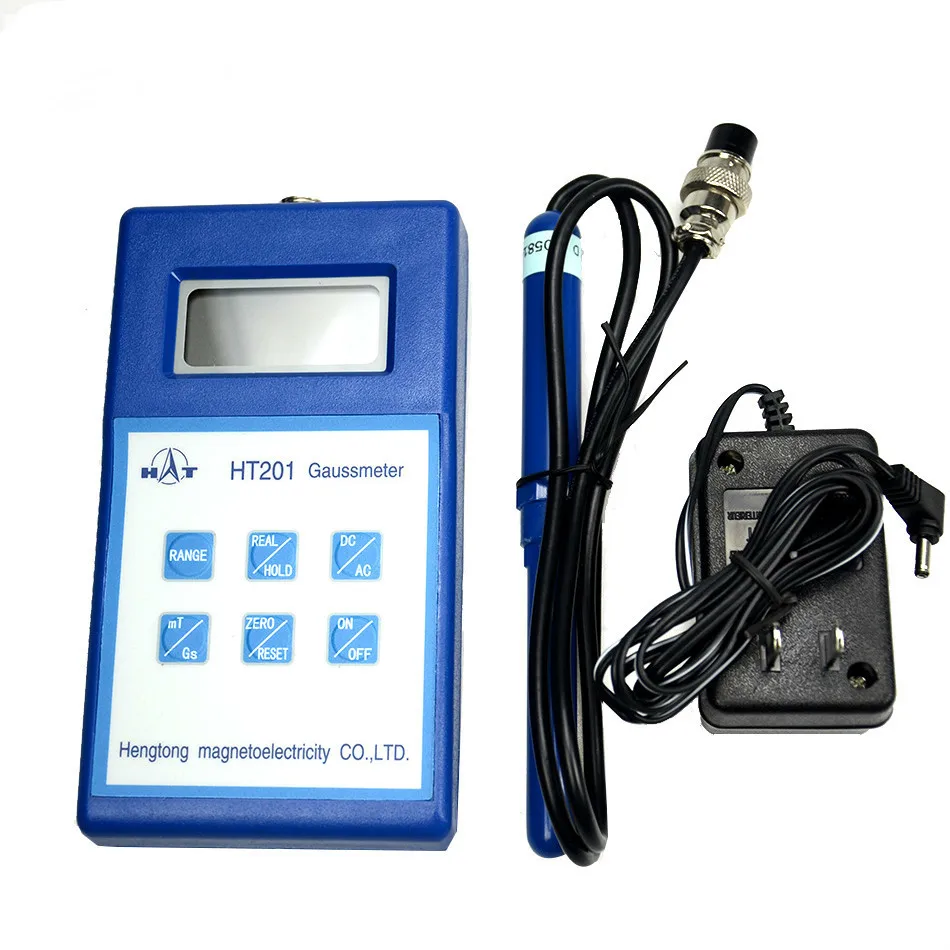 New Released Tesla Gauss / Digital Magnetic Flux Meter AC DC 2000mT HT201 Meter+Power Adapter | Инструменты