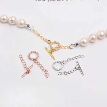 

925 Silver Plating Clasp Accessories For DIY Making Clasps Hooks For Handmade Woman Pearls Necklace Bracelet Jewelry Accessories