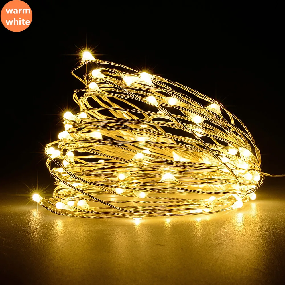 USB LED String Light Copper Wire LED Christmas Lights For Holiday Decoration