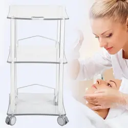 Beauty Salon Cart With Drawer Three-Layer Shelf For Variety Beauty Equipment Tattoos MultiFunction Management Instrument Shelves