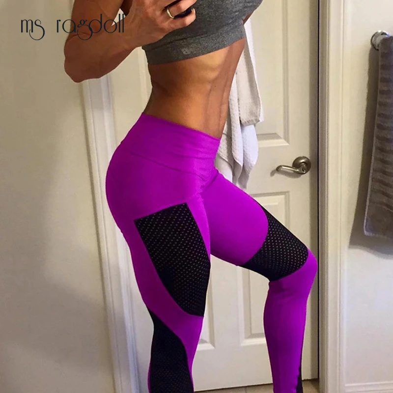 

Mesh Push Up Workout Black Sport Leggings Trousers Women Pants Sportswear Leggins Mujer Fitness High Waist Elastic Activewear