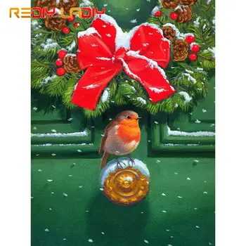 

DIY Diamond Painting Snow Robins Diamond Embroidery Full Square/Round Drill Picture of Rhinestones Mosaic Art Home Decoration