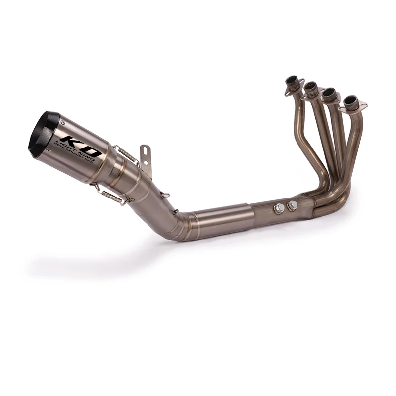 Titanium Alloy Exhaust System for Kawasaki Z900 Ninja 900 Motorcycle Header Mid Link Pipe Slip On Escape with Mid Pipe Catalyst - - Racext 17