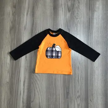 

girlymax baby boy pumpkin T shirt kids Halloween raglan baby fall raglan
