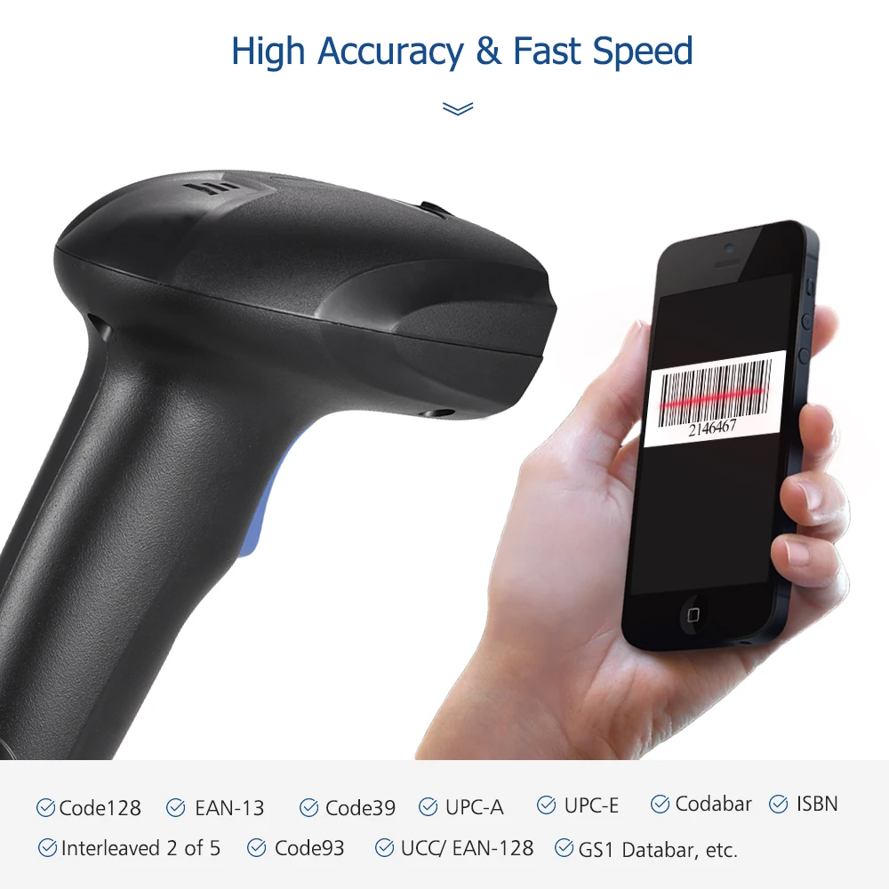 Aibecy ручной ccd сканер штрих кода автоматический USB проводной 1D бар для считывания