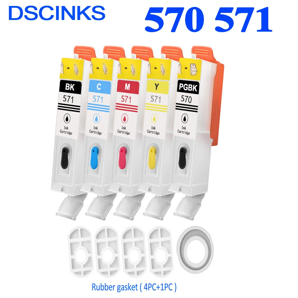 Pgi-570 Cli-571 570 571 Ricaricabile Inkcartridge Per Canon Mg5750 Mg5751 Mg5752 Mg5753 Mg6850 Mg6851 Mg6852 Mg6853 Pgi570 Cli571