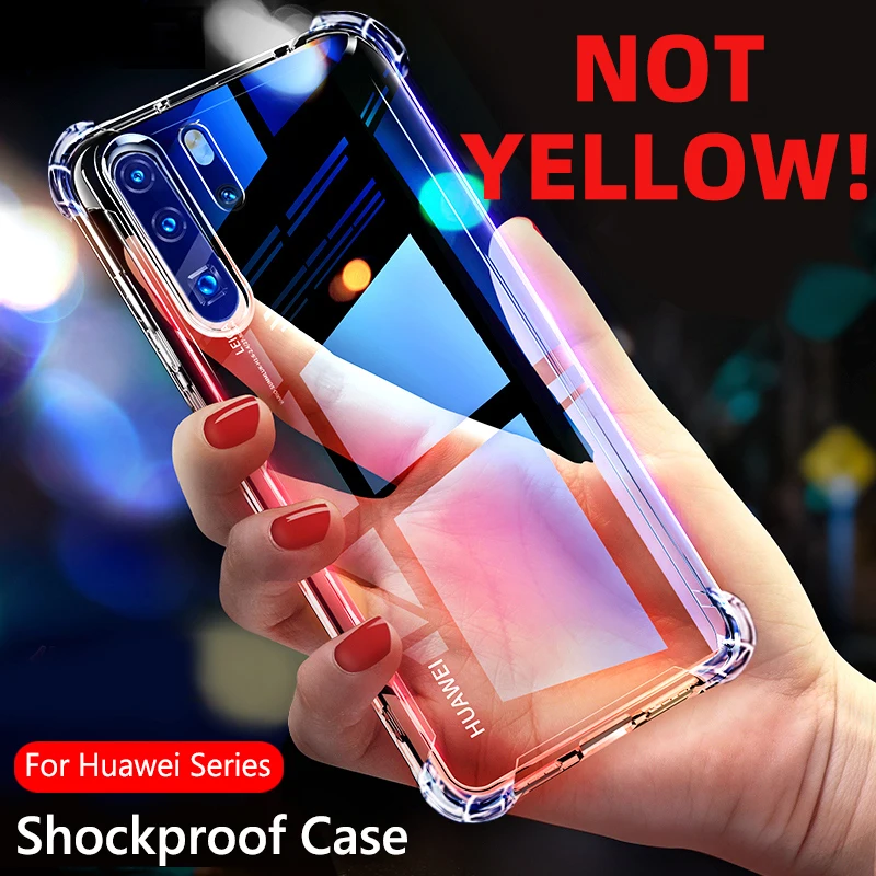 

Shockproof Clear Phone Case For Huawei Y6 Y7 Y5 Y9 Prime Pro 2019 P Smart Z Plus Soft Silicone Protection Cover Slim Antidrop