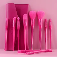 10 Stuks Make-Up Kwasten Sets Powder Foundation Oogschaduw Blusher Professionele Beauty Make Up Snoep Cosmetics Tool Met Zak