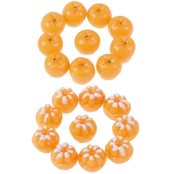 

10pcs Mini Dollhouse Miniature Model Simulation Fake Orange Fruit Kitchen Decor Gift 1/12 Scale Doll House
