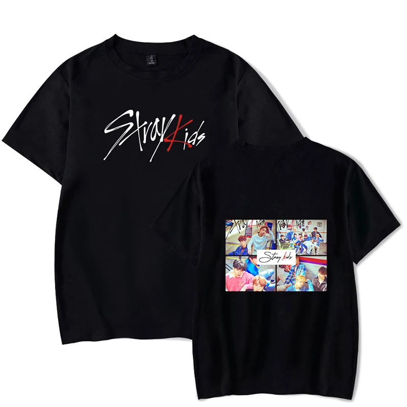 KPOP Stray Kids/Новинка года; футболка с короткими рукавами для мужчин и женщин; свободная футболка с круглым вырезом; хлопковая футболка для подростков; Прямая поставка
