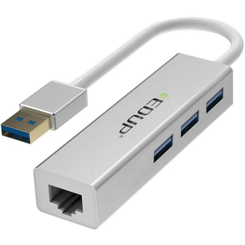 Gigabit Ethernet адаптер 3 порта USB 3,0 концентратор USB к RJ45 10/100/1000 Мбит сетевой LAN Проводной адаптер для MacBook, Windows Mac OS