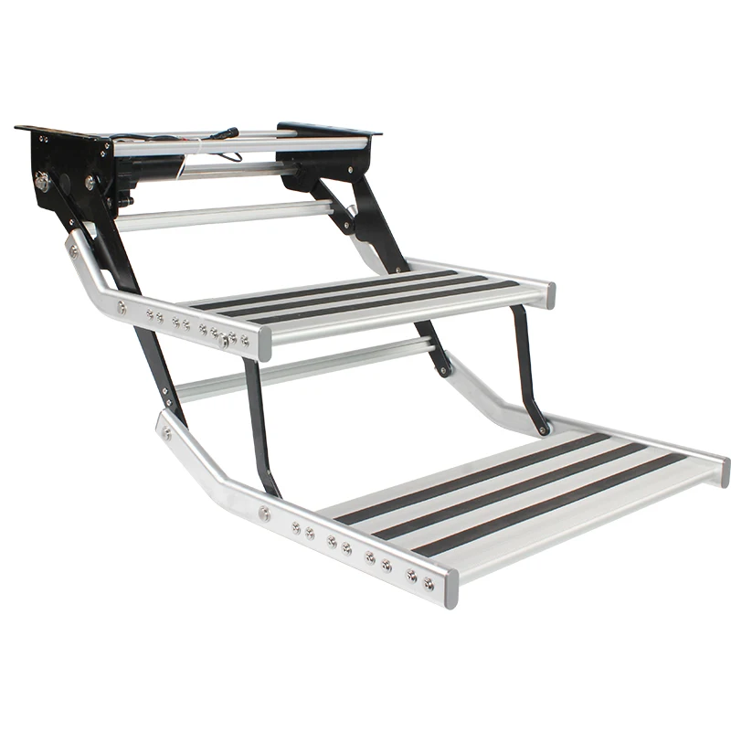 HEYRV RV Manual Two Step Non-Slip Coach Stair for Caravan Camper