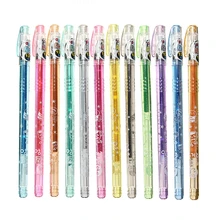 1 Набор, 12, 1,0 мм, цветные блестящие гелевые ручки для рукоделия, скрапбукинг, подарочная карта "сделай сам"