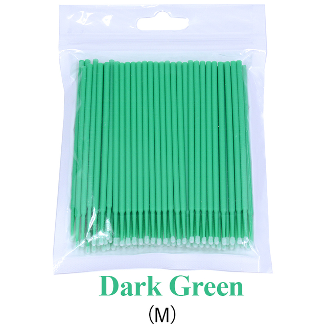 Colorful Disposable Mini Brush Eyelashes Extension Swabs Bulk Grafting Lashes Cleaning Makeup Tool Swab Cotton Sticks