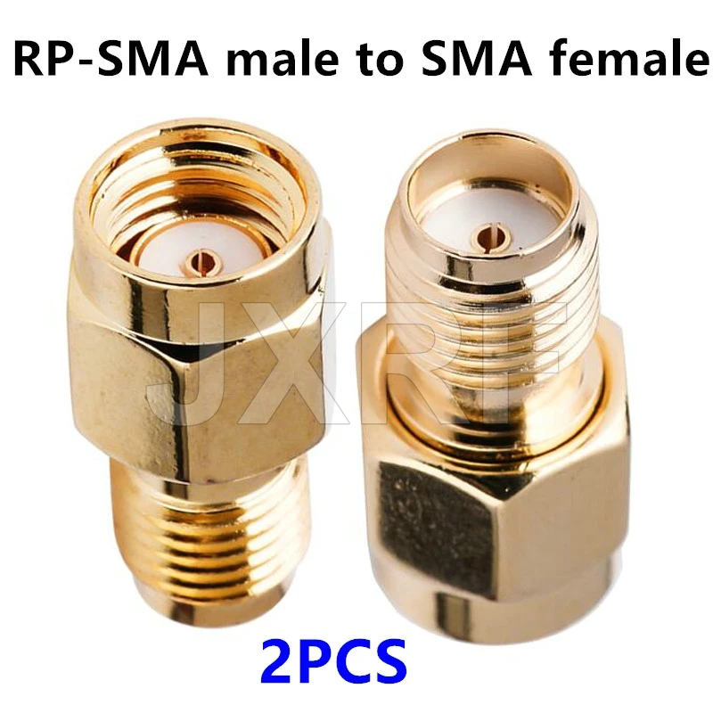 JXRF connector 2pcs RF coaxial coax adapter SMA male female RP SMA to SMA male RP-SMA Connector