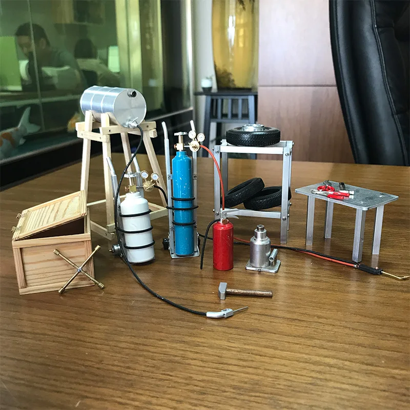 1:18 высокое моделирование DIY бутик модель автомобиля ремонт сайт Набор Модель Ремонт магазин аксессуары Лифт обслуживание завод без автомобиля
