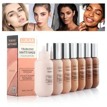 Base de maquiagem 7 cores, base líquida fosca, macia, à prova d'água, corretivo, duradouro, maquiagem, cobertura total, 35ml