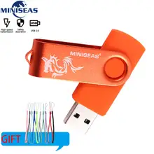 Usb флэш-накопитель, 9 цветов, Miniseas дракон мини флеш-накопитель 8 ГБ/16 ГБ/32 ГБ/64 Гб/128 ГБ устройство чтения карт памяти cle Usb флеш-накопитель 2,0 флеш-накопитель с веревкой