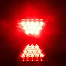Feu de signalisation de frein universel F1 Style Triangle sportif 12LED «arrière arrière JDM BBA pour lumière DRL» feu de rupture de brouillard troisième C3L7