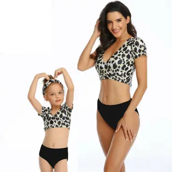 

2020 Swimsuit Family Matching Bikini Floral Mom Daughter Matching Swim Outfit Kid Swimsuit Plus Size Women Swimsuit Beachwear