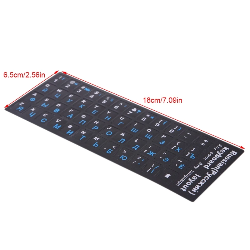 

Colorful Frosted PVC Russian Keyboard Protection Stickers For Desktop Notebook LX9A