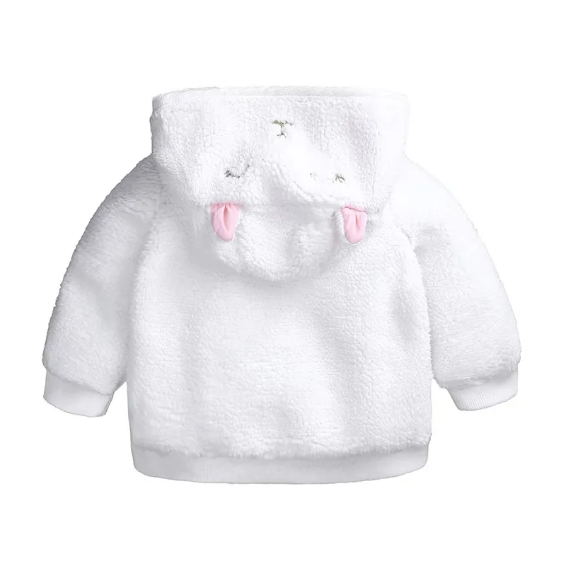 Осенне-зимняя верхняя одежда; пальто для маленьких мальчиков и девочек; теплая фланелевая плотная Одежда для новорожденных; куртки для малышей; пальто с длинными рукавами и капюшоном