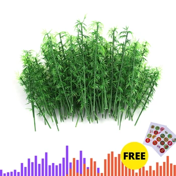 

50/100Pcs 13cm Bamboo Model Decorative Bamboo for Train Alloy RC Car Sand Table Building Model