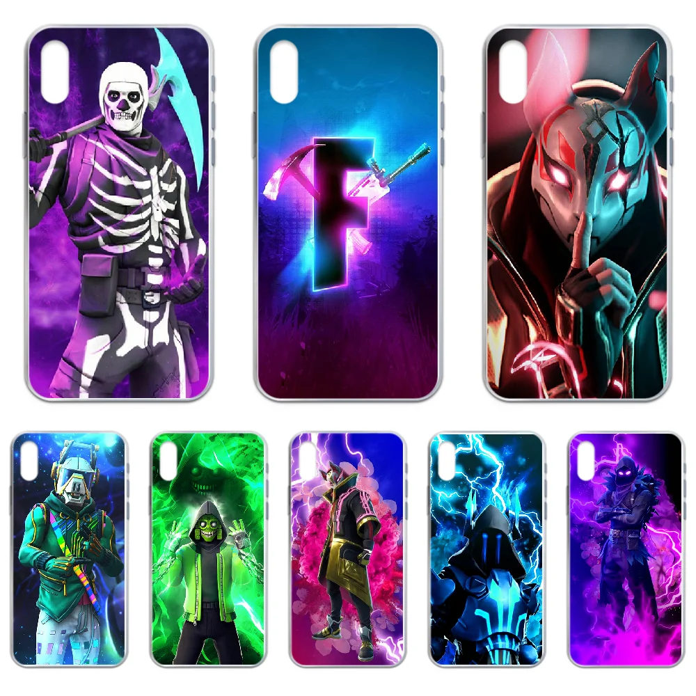 

game battle royale Phone Case cover For iphone 4 4S 5 5C 5S 6 6S PLUS 7 8 X XR XS 11 PRO SE 2020 MAX transparent waterproof art