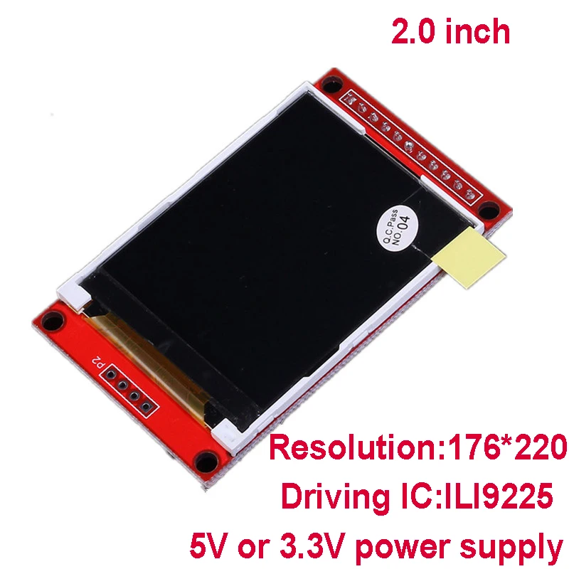 2.0 Inch TFT ЖК-дисплей сенсорный экран Щит модуль для Arduino ЖК-модуль дисплей доска 0,96 1,44 1,8 2,0 2,4 3,2 дюйма - Цвет: 2.0 Inch