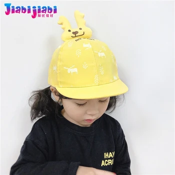 

Baby BOY Peaked Cap Baby Girl Preschool Toddler Spring Summer soft top Baseball Cap Children Antlers Sports Sun Hat 2-5 Old
