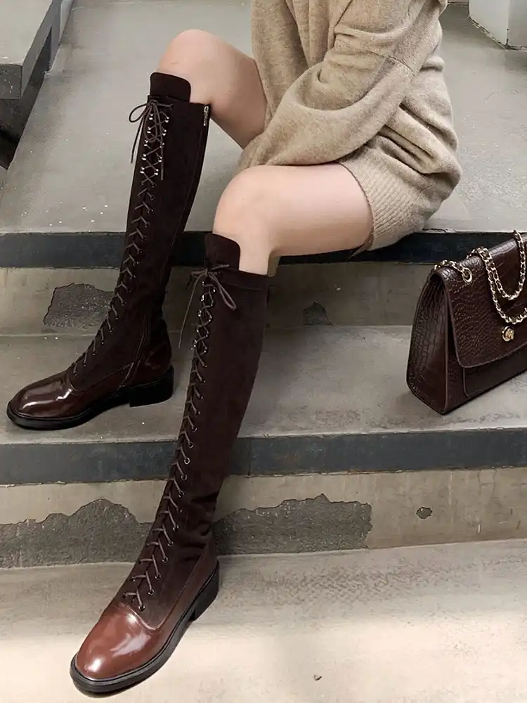 designer thigh boots