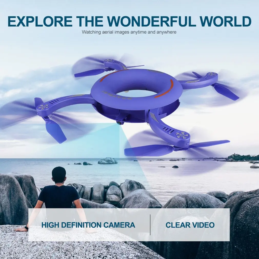 X48-1 Circle WIFI FPV 720p Camera RC Drone 2.4g Folding Rotate Dimension Maintenance Fixed Height Round RC Quadcopter Big Sale