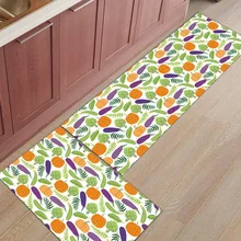 Осенний стиль с фруктовым и овощным узором, 2 предмета, коврик для кухонных дверей, для входа, аксессуары для ванной комнаты, набор грязи, мусора