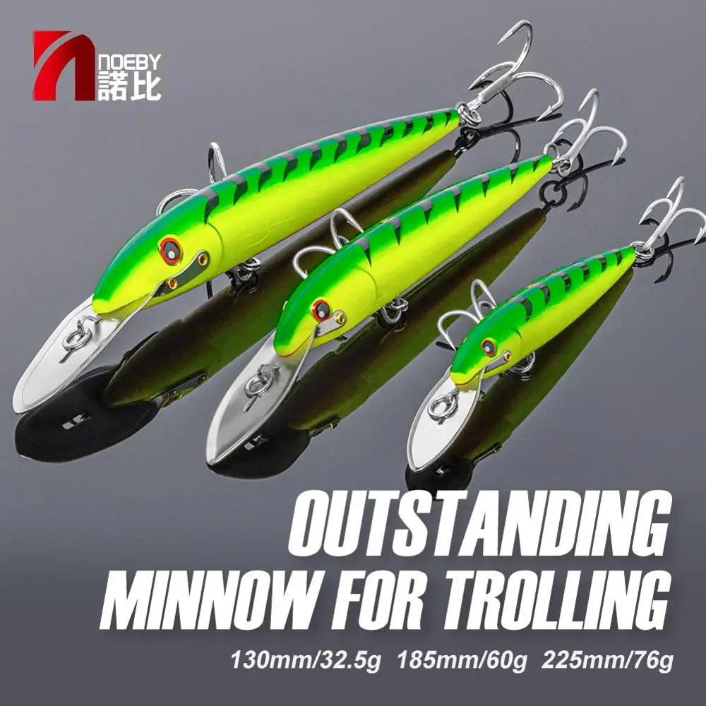 Noeby fishing lure 15cm 23g river sea swimming up to 1,5m green chipped holo