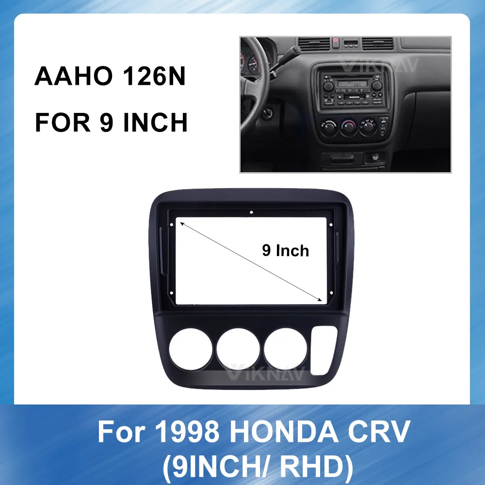 

9 inch Car Radio Multimedia fascia For HONDA CRV 1998 (RHD) Right Hand Drive car Black Fascia Frame Dash Mount Kit Trim Panel