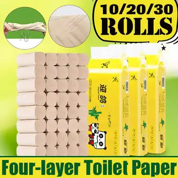 

10/20 Rolls Toilet Paper 4-Layer Bathroom Kitchen Household Living Room Tissue Party Supplies Disposable Practical Toilet Paper