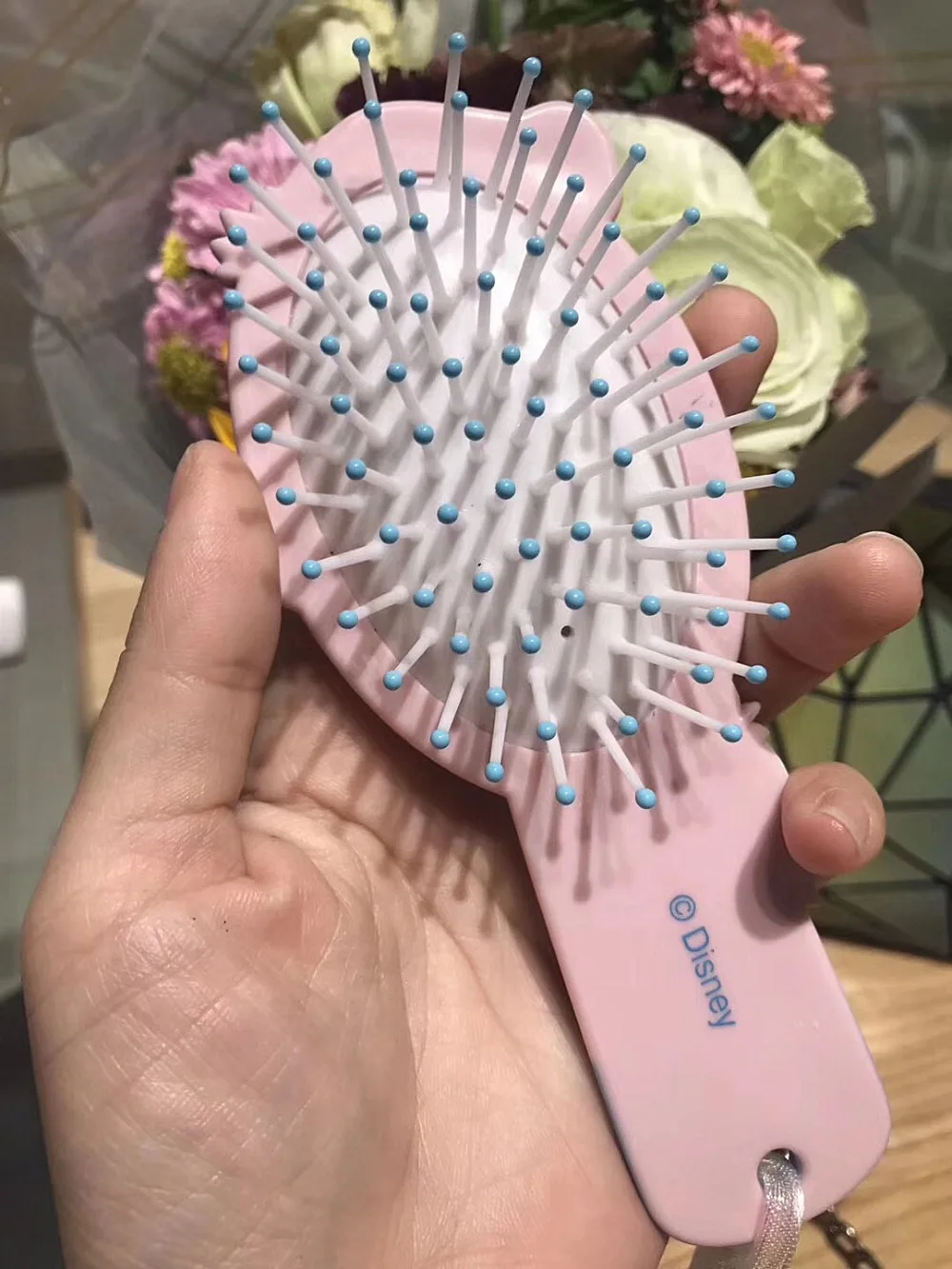 Дисней Принцесса замороженная щетка для волос Brosse Cheveux Kids нежная Антистатическая щетка кудрявый клубок Русалка щетина ручка Клубок Расческа