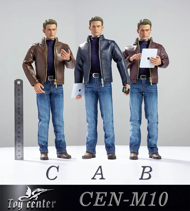 Игрушка центр CEN-M10 1/6 модное кожаное пальто джинсы обувь набор костюм для 12 дюймов экшн аксессуары для корректировки фигуры