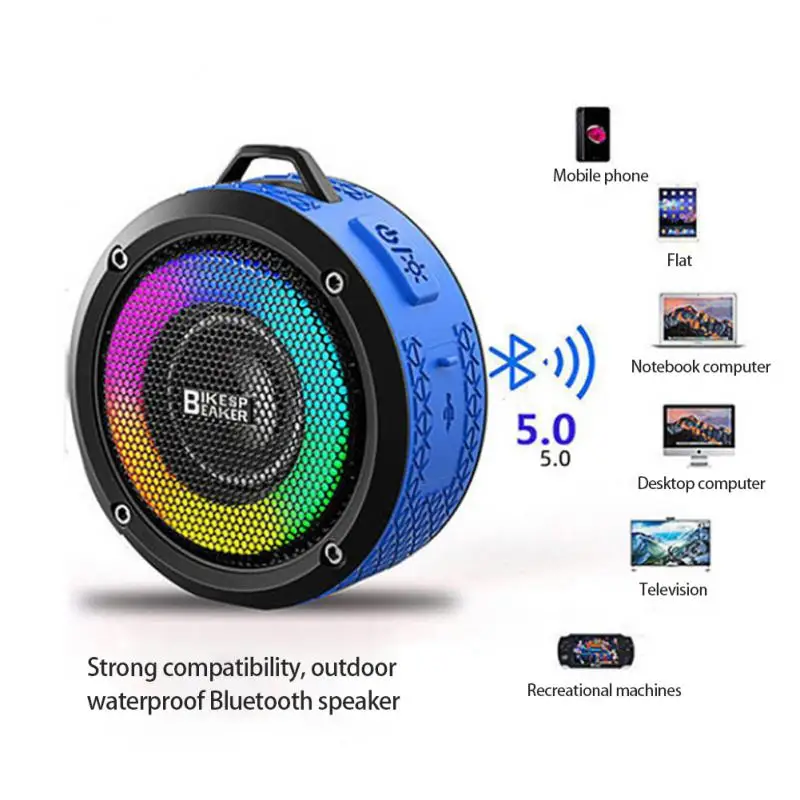 Mini Portable Plastic Riding Wireless Bluetooth Speaker Waterproof USB Rechargable Music Player For Outdoor Sport Bicycle Bike |