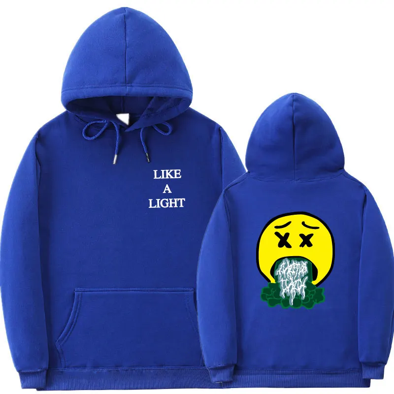 longa com capuz e estampa da moda,
