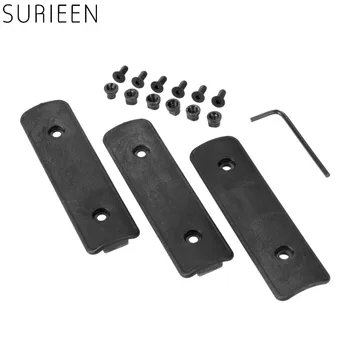 

SURIEEN 3pcs /set Black 4" Keymod Rail Panel Handguard Cover Keymod Panels Grip Hunting Scope Mounts Accessories