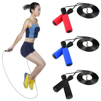 

1Pc Speed Skipping Jump Rope Bodybuilding Aerobic Sports Lose Weight Exercise Fitness Foam Handle Bearing Jump Skipping Rope